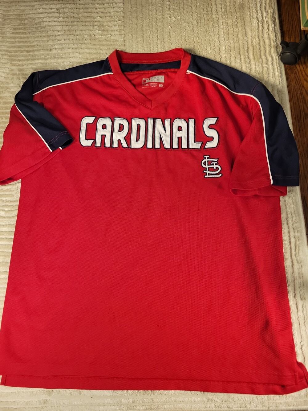 True Fan St Louis Cardinals Jersey Baseball MLB Mens Size XL Top Adult